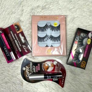 Dysilk 3Pr 3D Lashes + XCahui 5D Human Hair Lashes + Lash Adhesive + Remover Set